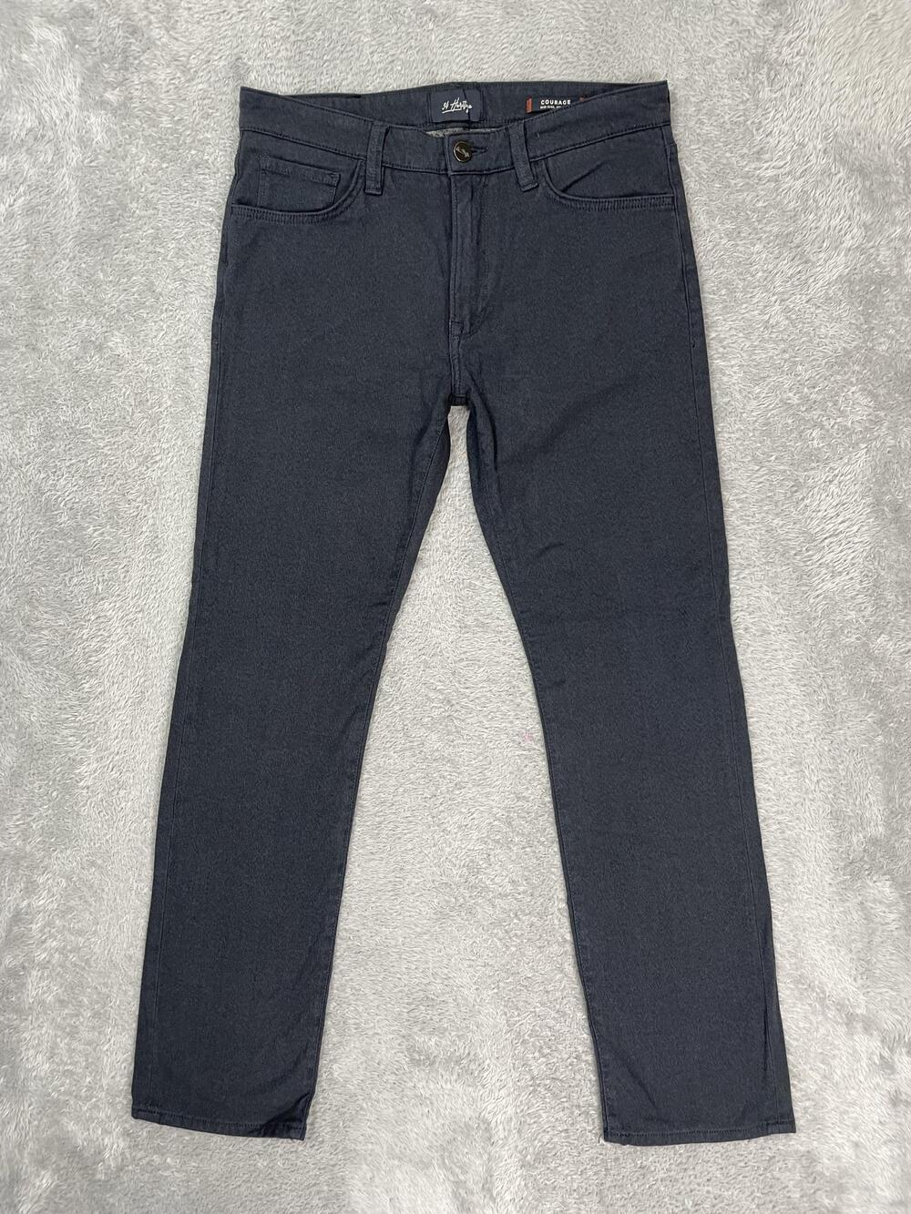 34 Heritage Courage Pants Men 33x32* Gray Straight Stretch Denim Dark Wash Jeans